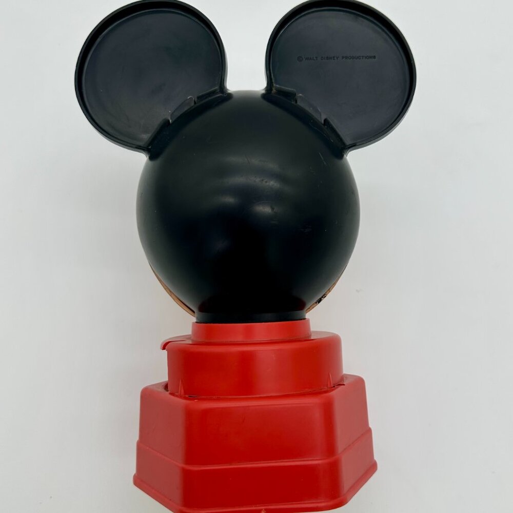 Disney 1968 Hasbro Plastic Mickey Mouse Coin Operated Bank/Gumball Machine 9" - Picture 8 of 8
